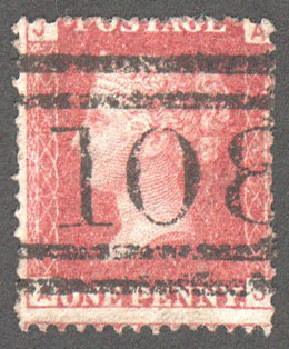 Great Britain Scott 33 Used Plate 145 - AJ - Click Image to Close